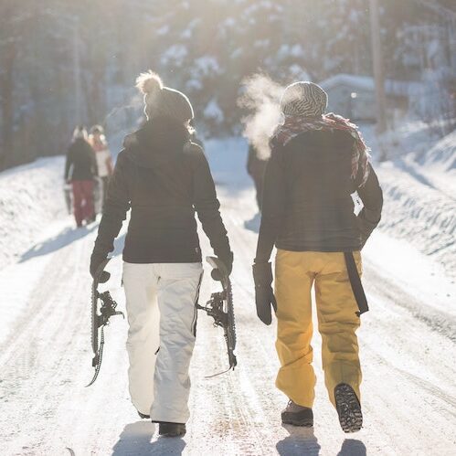 group of snowshoers